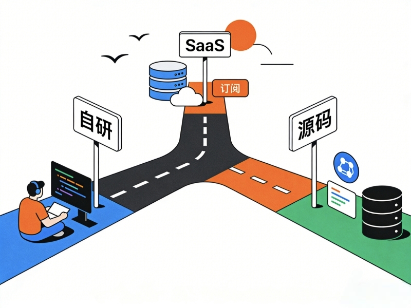 自研、购买源码与SaaS租用，三种方案要如何做出选择？
